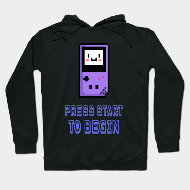 Press start to begin 8-bit video game Hoodie by Rdxart